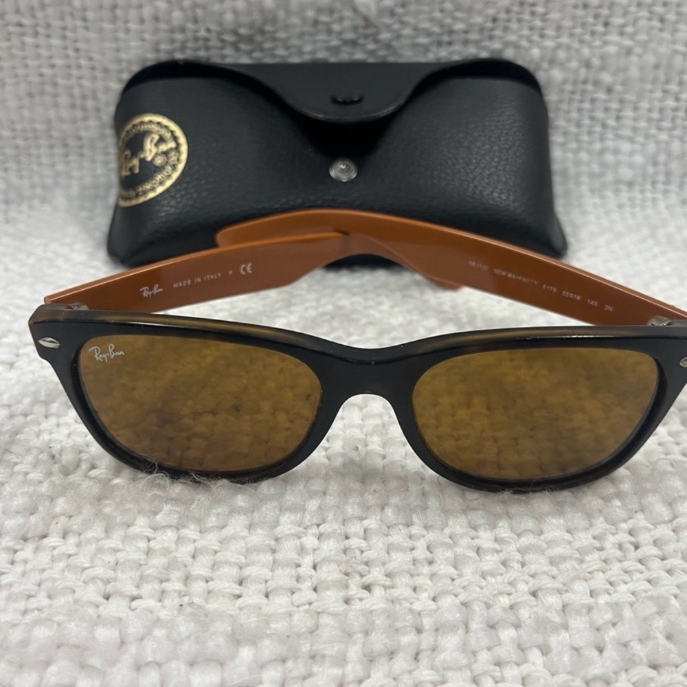 RAY-BAN NEW WAYFARER COLORMIX MATTE HAVANA SUNGLASSES 55/18
